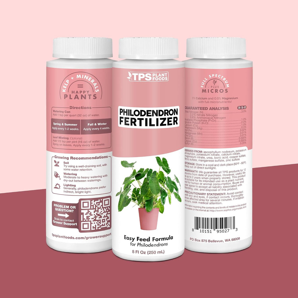 Philodendron Fertilizer, Liquid Plant Food for Bigger Leaves, 8 oz