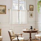 Nanspring 45 Inch Short Window Linen Curtains, - Image 7