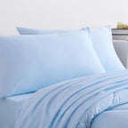 NTBAY Twin Microfiber Bed in a Bag, Comforter Set with Sheet 5 Piece, Aqua