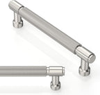 2 Pack Champagne Bronze Knurled Cabinet Pulls 5 Inch(128mm) Kitchen Cabinet Handles Cabinet Hardware Drawer Pulls