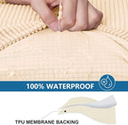 hyha Waterproof Sectional Couch Covers, Non Slip Sofa Couch Cushion Covers L - Image 3