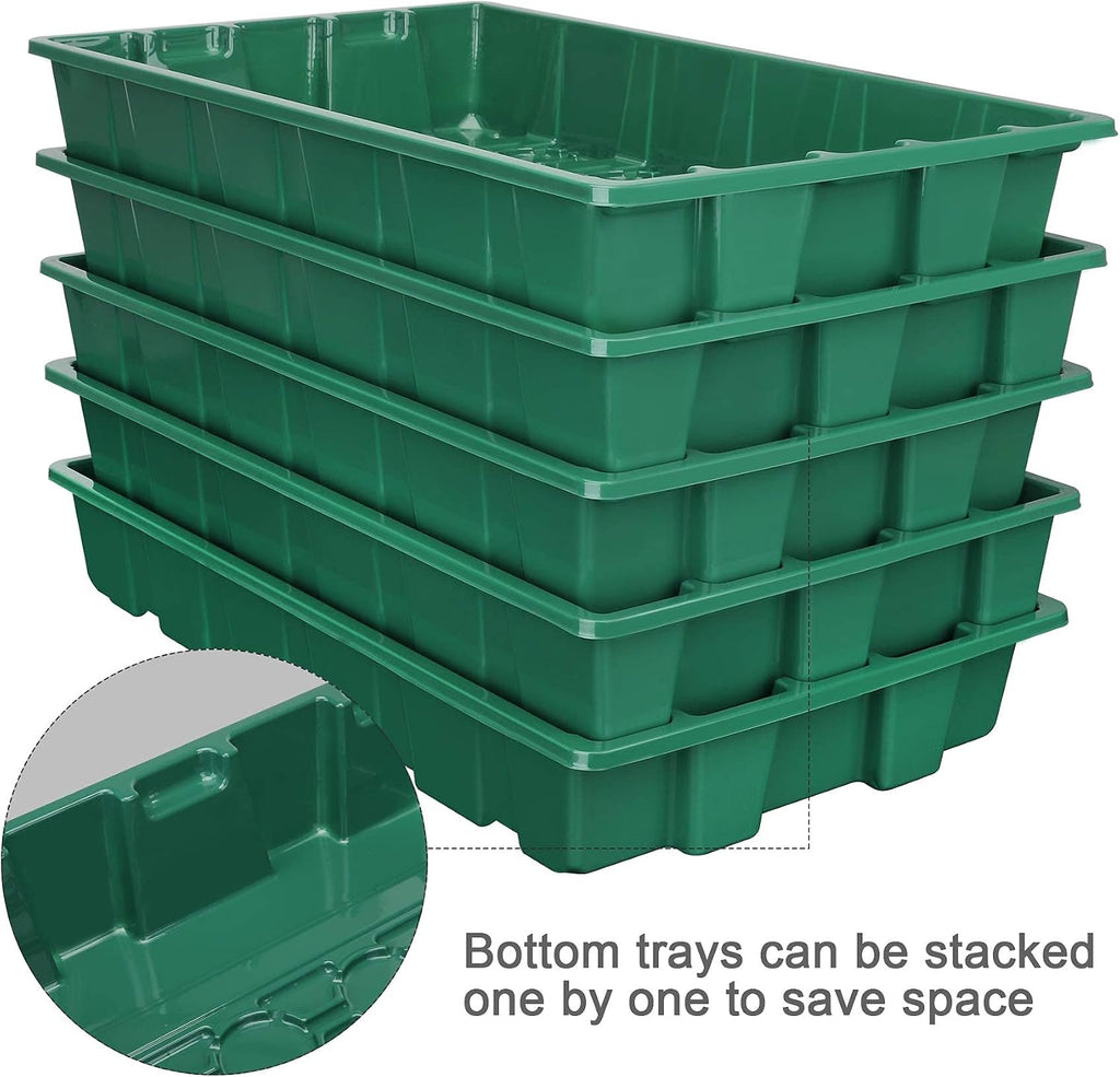 MIXC 10Pack Seed Starter Tray, 400Cell Mini Propagator Greenhouse Grow Kit