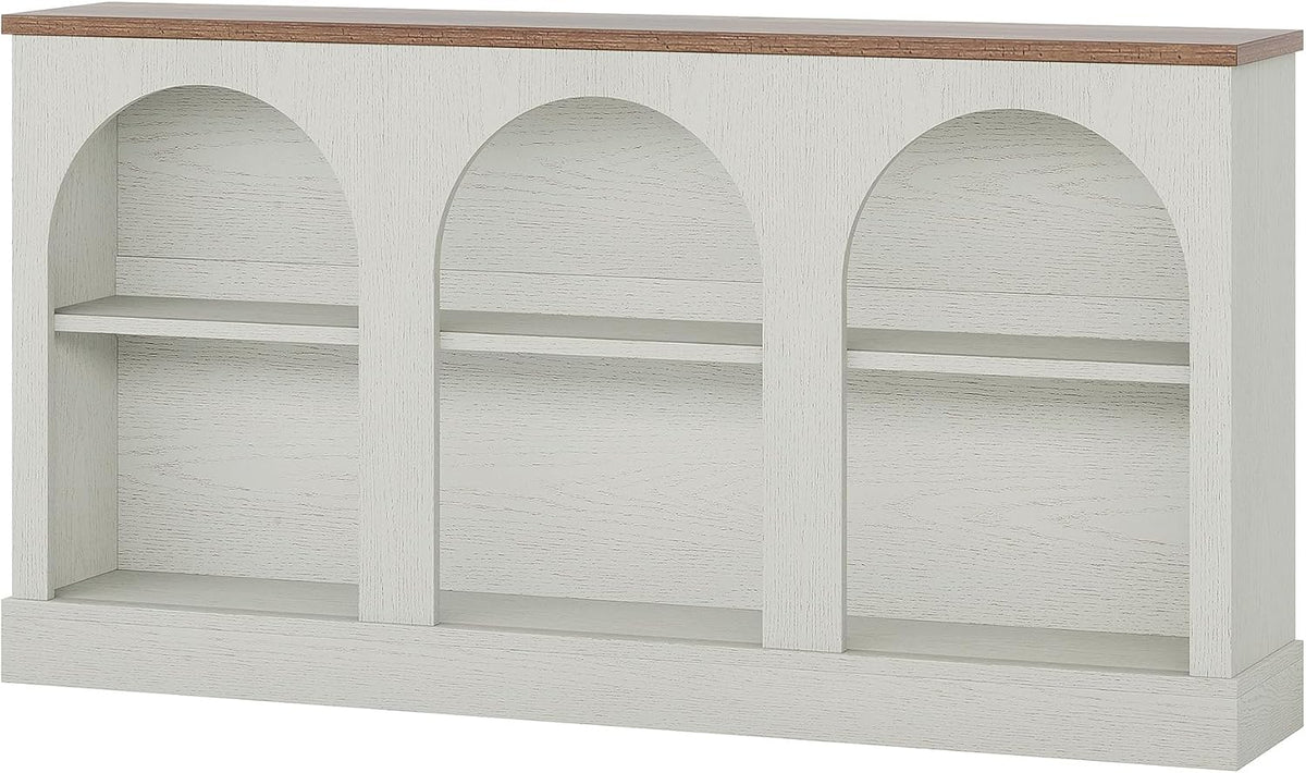 Tribesigns Console Table with Storage, 63" Long Arched Entryway Table