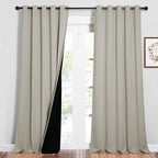 NICETOWN Full Shading Curtains for Windows, Super Heavy-Duty Black Lined by NICETOWN