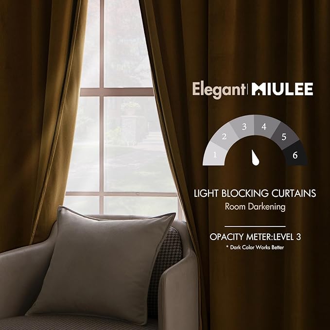 MIULEE Velvet Curtains 84 inches - Image 5
