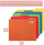 Mr. Pen- File Folders, 50 Pack, 1/3-Cut Tab, Vibrant Earthy Spectrum