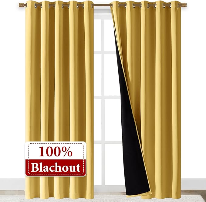 NICETOWN Total Shade Curtains and Draperies, Heavy-Duty Full Light Shading - Image 2
