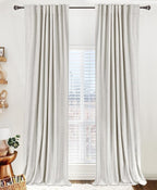 100% Blackout Shield Linen Blackout Curtains by 100BlackoutShield