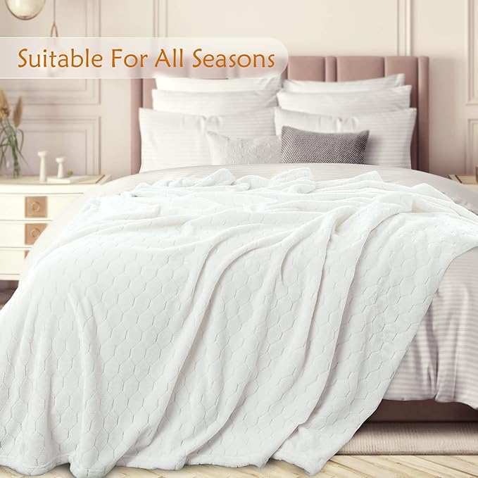 TOONOW Fleece Bed Blanket Queen Size 90x90 inches, Super Soft Fluffy Fuzzy - Image 2