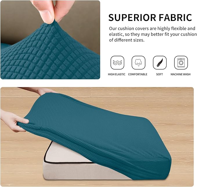 Easy-Going Stretch Individual Loveseat Couch Cushion Cover Sofa Cushion - Image 5