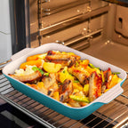 Baking Dish for Oven Casserole Dishes Bakeware Set With Ramekin Ceramic Lasagna Pan 9×12.8 Inch Large Deep Baking Dishes Rectangular Non-Stick Baking Pans for Kitchen Baking and Roasting Turquoise