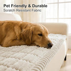 Smiry Couch Cover for Dogs Washable, Non Slip Fuzzy Pet Couch Covers for 3 - Image 3