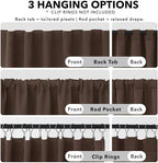 Deconovo Blackout Curtains, Thermal Insulated, W70 x L108 2 Panels, Back Tab - Image 2