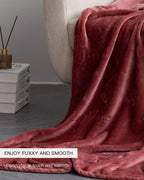 KMUSET Fleece Blanket Throw Size Coral Lightweight Super Soft Cozy Luxury Bed - Image 3