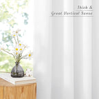NICETOWN White Window Curtains 63 inches Long, Grommet Linen Blend Drapes - Image 3