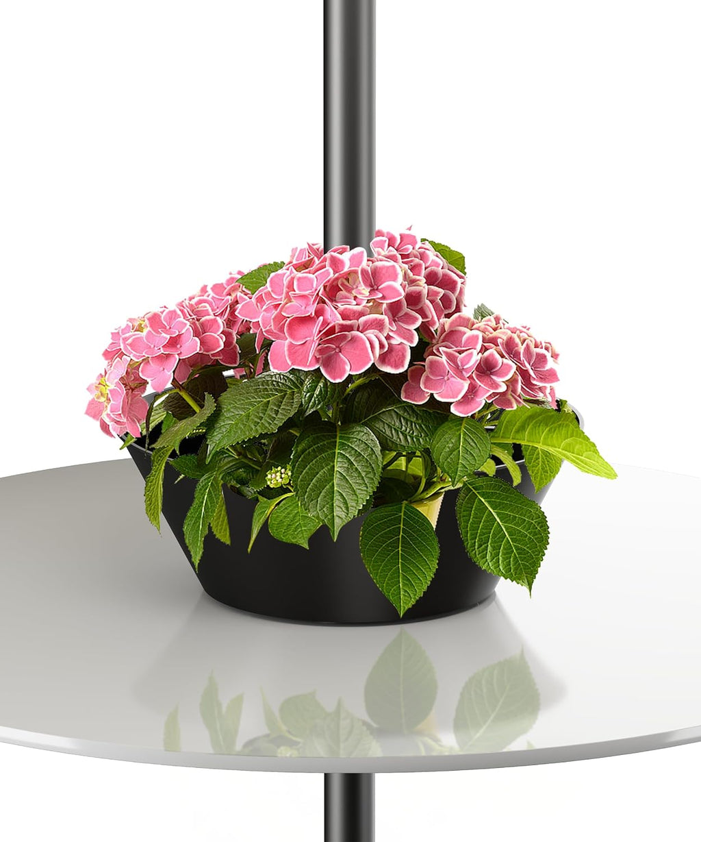 Umbrella Planter for Patio Table, Black
