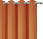 LEMOMO Blackout Curtains 66 x 84 inch/Orange Curtains Set of 2 Panels/Thermal - Image 7
