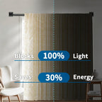 Black Curtain Rods for Windows 28-48Inch Heavy Duty French Return Rod, Wrap Around Blackout Curtain Rods, Adjustable Room Darkening Drapery Rod for Bedroom, Living Room, Sliding Door & Outdoor Patio