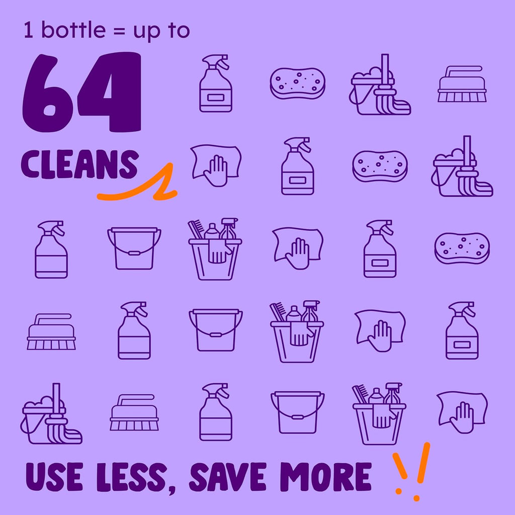 Originally Yellow Lavender Vinegar For Cleaning Purpose | USA Made All Purpose Cleaner | Use as a Floor, Glass, Kitchen, & Bathroom Cleaner | Plant Derived Vinegar Half Gallon | 64 Oz