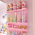 HGYZE Kawaii Peg Board with Hook, Trinket Shelf 4 Pack, Cute Room Decor