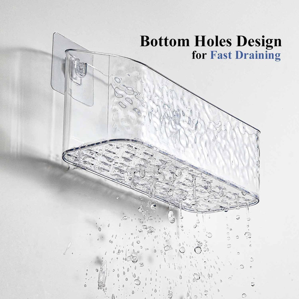 Bath Toy Storage Holder, 2 Pack Clear Bathtub Shower Caddy Shower Organizer