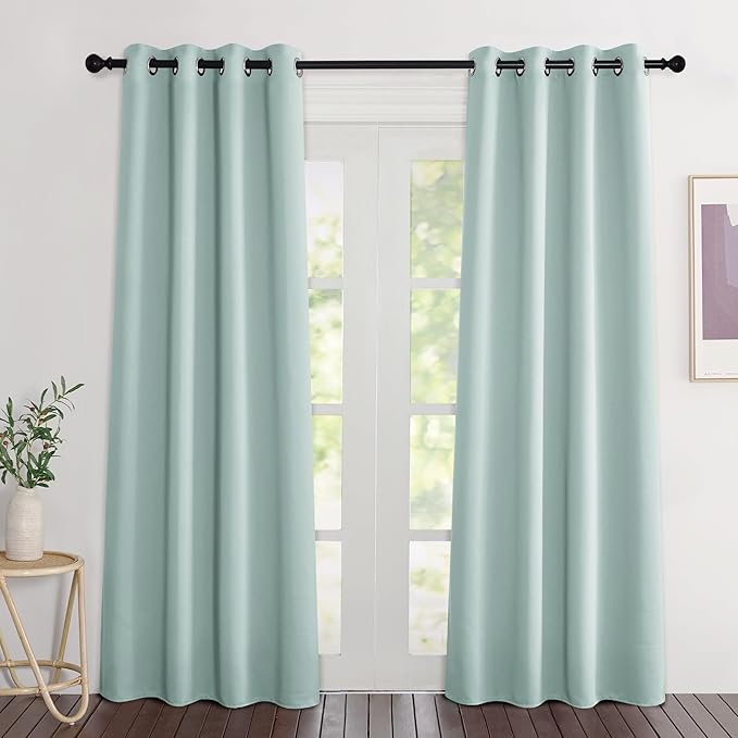 NICETOWN Privacy Blackout Doorway 80 inch Curtains, Grommet Light Blocking by NICETOWN