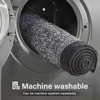 36x24 Large Bathroom Rugs Washable Non Slip, Dark Grey Bath Mat - Image 9