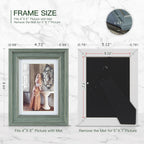 3 Pack 5x7 Picture Frames,Farmhouse Rustic Vintage Photo Frame(Multicolor)