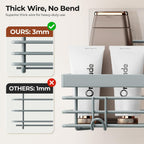 Orimade Shower Caddy with 5 Hooks for Hanging Razor and Sponge Adhesive Shower Shelf Basket Bathroom Storage Organizer Kitchen Rack No Drilling Stainless Steel Rustproof - 2 Pack, Light Blue Grey