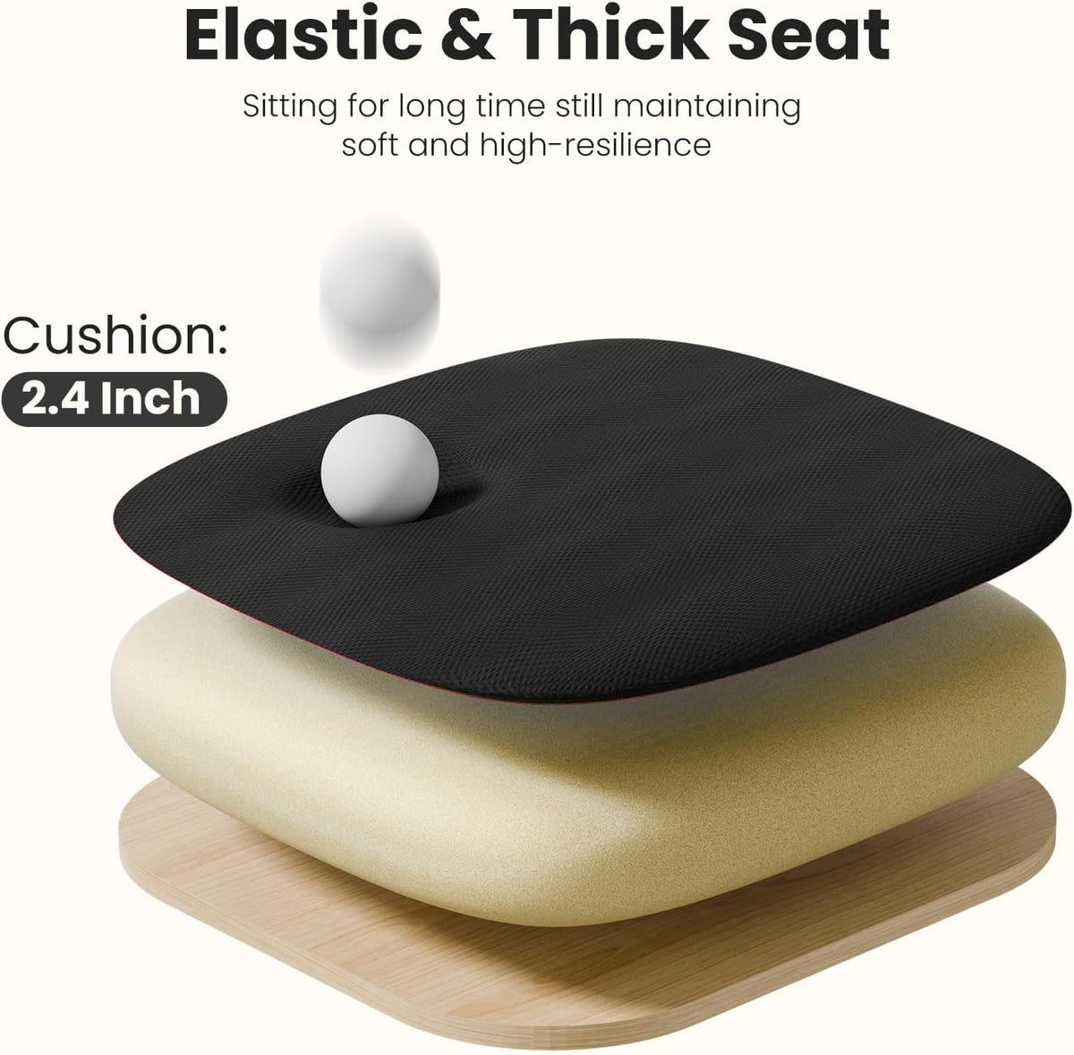DUMOS Ergonomic Office Chair, Mid-Back Comfy Executive Desk Chair Set of 2