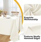 10-Pack Ivory Tablecloths for Rectangle Tables, 60 x 102 Inches