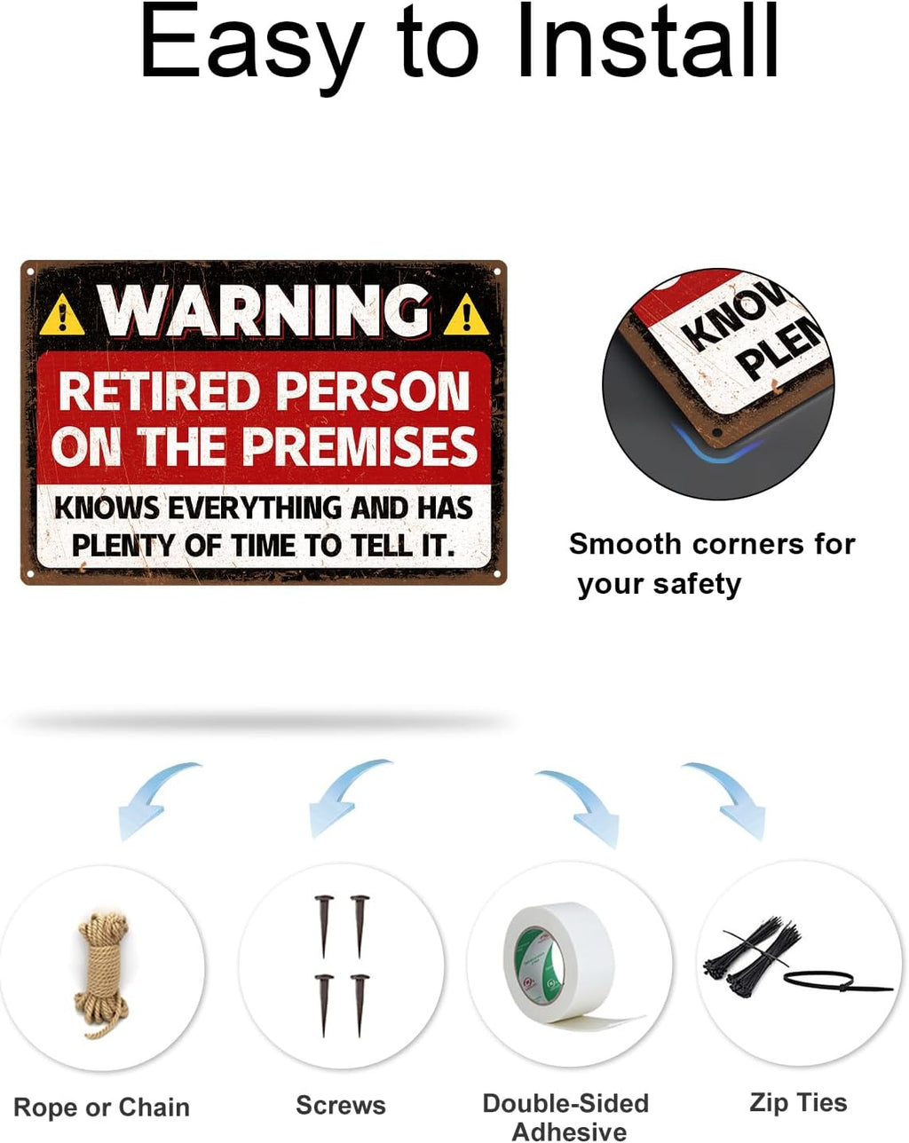 ALKB Funny Retirement Gift for Men & Women 2026, Retirement Sign 8x12"
