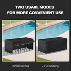 SUNICO Outdoor Bar Covers Waterproof,Bar Height Patio Set Covers,76x34x42in
