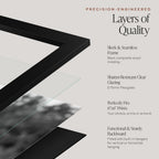 Americanflat 6x6 Picture Frame with Polished Plexiglass - Set of 12 - Signature Collection - Picture Frames with Engineered Wood - Square Frame for Tabletop and Wall Display - Black