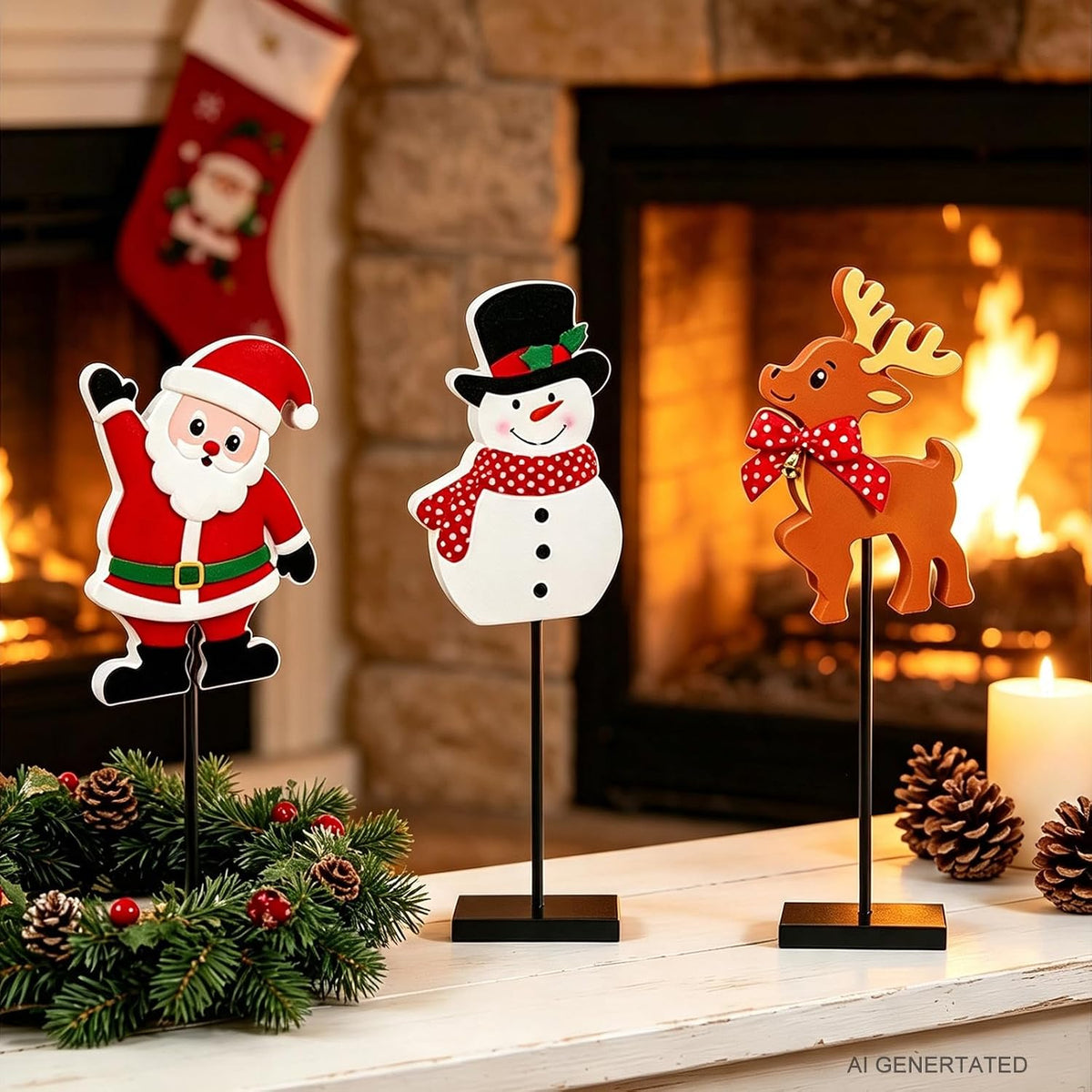 Interchangeable Halloween Christmas Tabletop Decor, Seasonal Home Decor