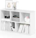 Furinno LUDER Book Shelf, 5-Cube Bookshelf, Reversible Bookcase, 9.4 x 19.5 x 31.5, Easy Assembly, for Living Room, Bedroom, Home Office, White