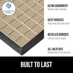 GORILLA GRIP 100% Waterproof All-Season WeatherMAX Doormat US Designed Natural - Image 2