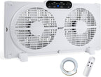 BEYOND BREEZE 9" Window Fan Reversible Airflow with Timer and Bug Screen