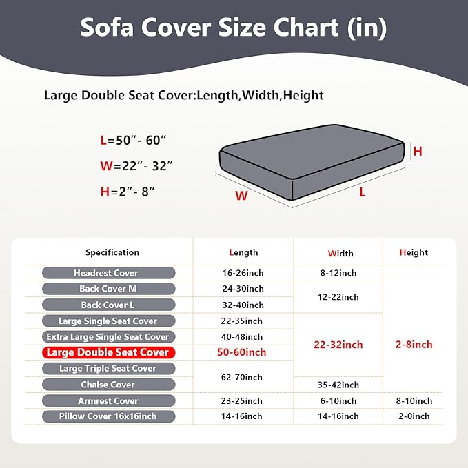 Couch Cushion Covers for Sofa Couch Covers Wear-Resistant Universal Sofa Cover - Image 3