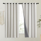 NICETOWN Snowbound Vintage Linen 100% Blackout Curtains - Image 2
