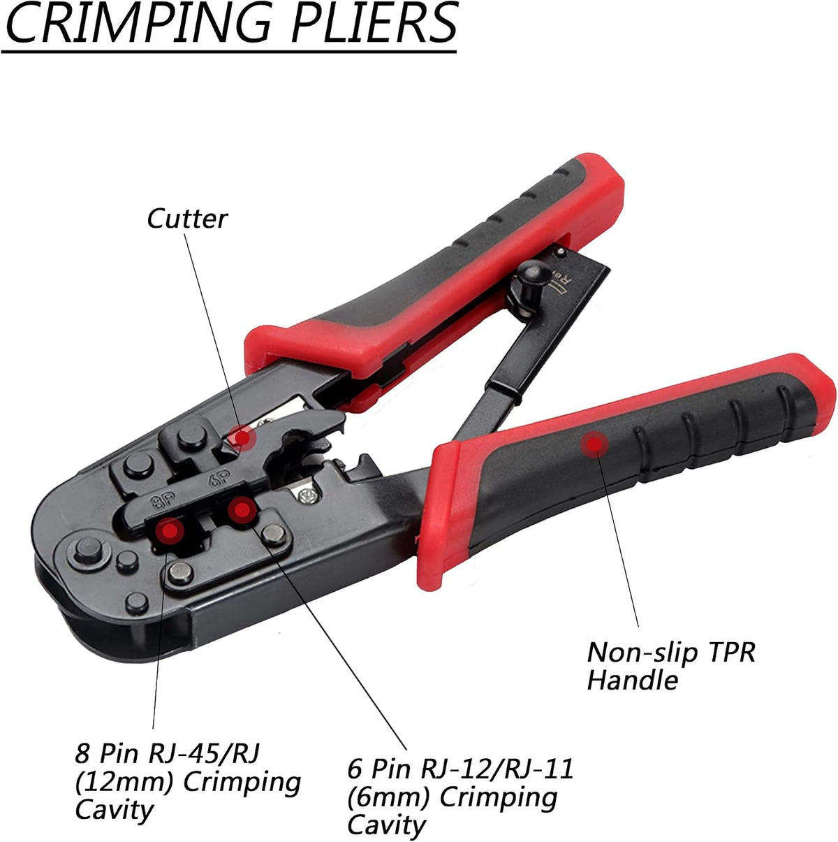 Network Tool Kit Professional Coax Crimper Tool Kit Coaxial Compression Stripping Tool Set Crimper Krone Punch Down Tool in a Zipper Case