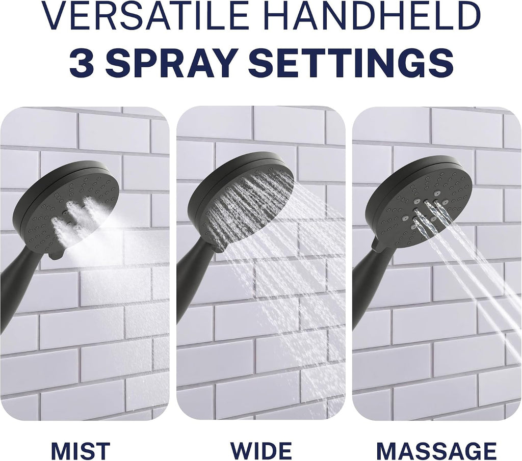 HammerHead Metal Dual Shower Head Combo With Handheld and Rainfall