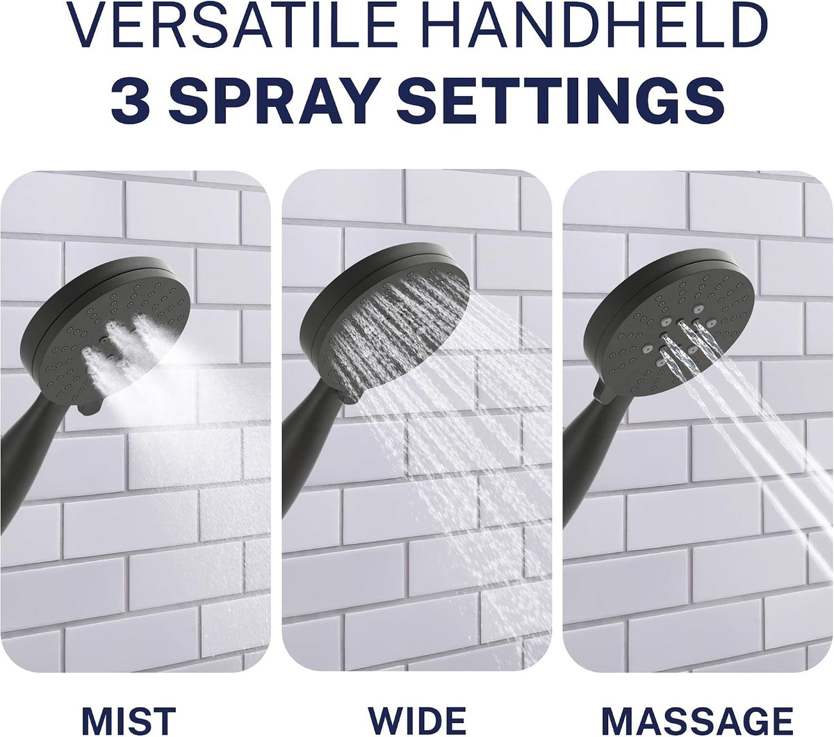 HammerHead Metal Dual Shower Head Combo With Handheld and Rainfall