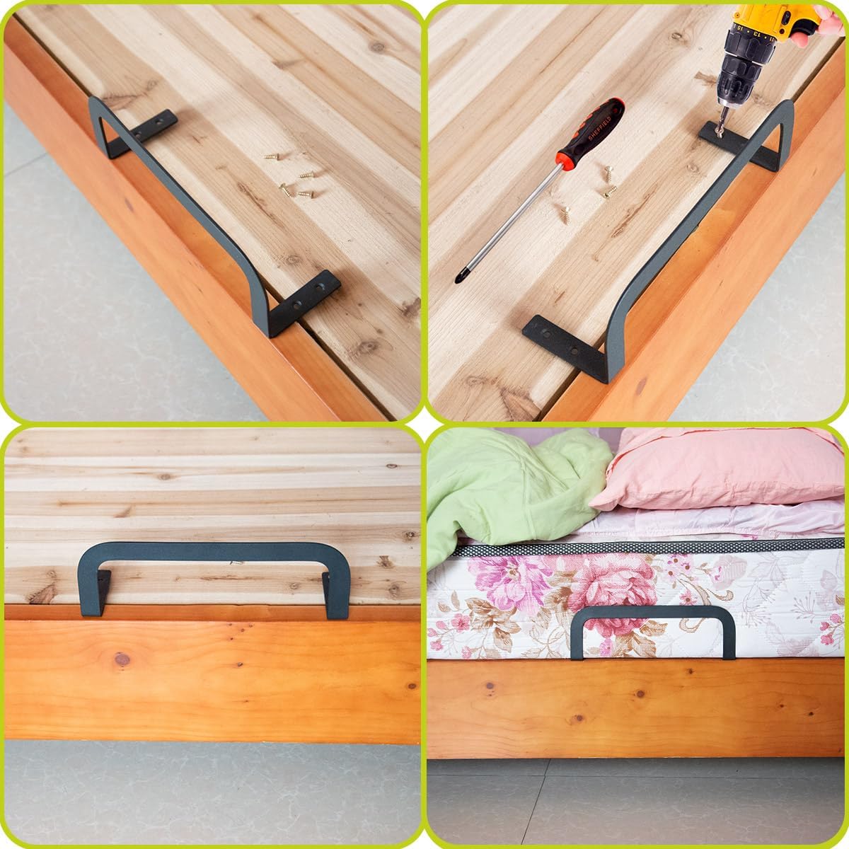 2 Pcs Mattress Slide Stopper,Retainer Bar Bracket Prevents Mattress Sliding