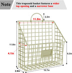 4 Packs Hanging Wall File Organizer with Hooks, Magazine Rack ,Mail Basket
