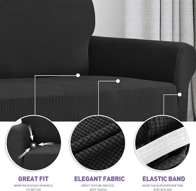 ZNSAYOTX Super Stretch Chair Slipcover Universal Sofa Chair Covers - Image 3
