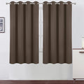 LEMOMO Chocolate Brown Blackout Curtains 52 x 63 Inch Length/Set of 2 Curtain by Lemomo