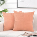 Fancy Homi 2 Packs Peach Samll Decorative Throw Pillow Covers 12x12 Inch by Fancy+Homi