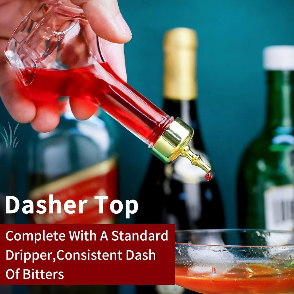 SuproBarware Bitters Bottle Set Glass Dash Bottle with Dasher Top 1.7oz Professional Bar Tool for Cocktail Great for Bartender Home Bar (3)
