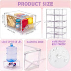 10 Pack Clear Stackable Storage Bins with Front Door, Classroom